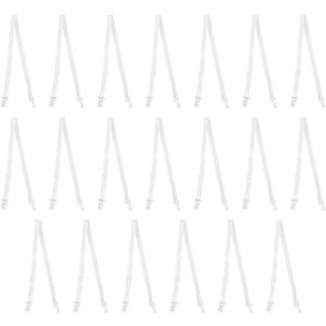 BESTOYARD 20pcs Adjustable Bow Tie Strap with Clips Reusable Fastening Cable Straps Hardware Elastic Neck Strap Tie Accessories for Men Women