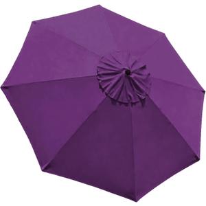 EliteShade USA 9FT Patio Umbrella Replacement Covers 8 Ribs Market Umbrella Canopy Cover (CANOPY ONLY) (Purple)