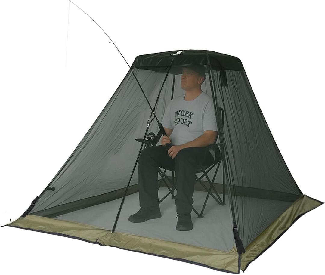 GEERTOP Portable Ultralight Mosquito Net for Camping Chairs with Canopy Shade, Mesh Screen with Zipper  Backpacking Hiking Hunting Fishing