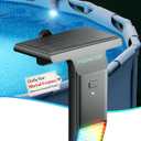 Solar Pool Lights Only for Metal Frame Above Ground PoolOriginal, 10-Color 4-Mode Light Sensing LED, Underwater Lighting with Timer Off, Submersible Pool Lights with Remote, 1 Pack