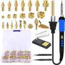90W Digital Soldering Iron Heat Set Insert Tool,130PCS Threaded Inserts Nut,8PCS Heat Set Insert Tips,9PCS Pyrography Burning Tips Heat Set Insert Tool 3D Printing Tool for Inserts 3D Printing