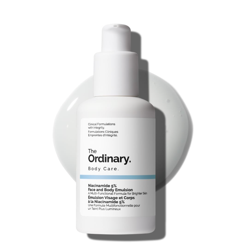 The Ordinary Niacinamide 5% Face and Body Emulsion, Dark Spot & Skin Tone Corrector, 3.4 Fl Oz