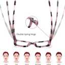 Stylish Blue Light Blocking Reading Glasses for Women 3 Pack with Spring Hinge, Multiple Strengths (3 Mix Color-2)