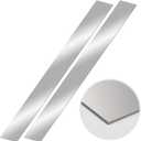 2 Pcs 304 Stainless Steel Sheet Metal Gap Filler Trim Strip (30"x 2"x 0.04" Thickness)Brushed Metal Finishing Sheet for Home Kitchen Tools