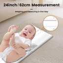 EILISON Baby Scale with Height Measuring - Digital Weight Scale for Infants, Toddlers & Pets - 0.1-44 lbs, Tare Function, Hold Feature, Accurate Baby Weighing Scale for Growth Tracking (White)