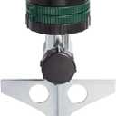 Orbit H2O-Six Gear-Drive Sprinkler on Metal T-Spike - Customizable Lawn Watering Coverage - Multi-Pattern Rotating Head with Adjustable Spray Range - Durable Outdoor Yard Irrigation Sprinkler - 58573