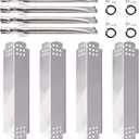 Grill Replacement Parts for Nexgrill 4 Burner 720-0830H, 720-0783E, 5 Burner 720-0888, 720-0888N, Burner Tubes, Heat Shield Tent Plates and Igniters Replacement Kit for Home Depot Nexgrill 720-0830H.