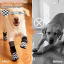 EXPAWLORER Dog Socks to Prevent Licking Paws with Grippers for Hot Pavement & Hardwood Floors Anti Slip, Reflective Dog Shoes Booties Boots & Paw Protectors with for Small Medium Large Senior Dogs XL