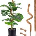 2 Pack Moss Pole, 28 Inch Bendable Moss Pole for Plants Monstera, Moss Poles for Climbing Plants Indoor, Coir Plant Pole Sticks Support Stakes for Potted Plant, Pothos, Philodendron
