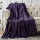 Utopia Bedding Fleece Blanket Throw Size Purple 300GSM Luxury Anti-Static Fuzzy Soft Microfiber Blanket for Couch, Sofa and Bed (50x60 Inch)