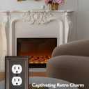 Metal Wall Plates, Decorative Switch Plates and Outlet Covers (Aged Bronze/1 Duplex 6 Pack)