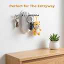 3 x 5-in-1 Key Holder Wall MountAdhesive Multi-Purpose Hooks are Suitable for entryways, Doors, bathrooms, Kitchens, and bedrooms-Ideal for organizing Small Items. (Brown)