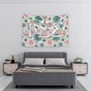 Pro-Graphx Phi Sigma Sigma Greek Sorority & Fraternity Flag Officially Licensed, Tapestry, Display Banner, Sign, Letter Pattern Large Decor - 3 feet x 5 feet - Succulents Floral