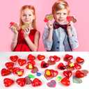 28 Pack Valentines Mochi Squishies Toys and Valentine Cards for Kids, Animal Mochi Squishies Filled Hearts and Valentine Greeting Cards Kawaii Stress Relief Toys Classroom Exchange Party Favors Prizes