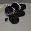 6-in-1 Mini Waffle Maker With Removable Plates, 4.5'' Mini Waffle Iron for Holidays, Parties & Events Waffle Maker Machine, 8 Plates with Premium Ceramic Coating, White