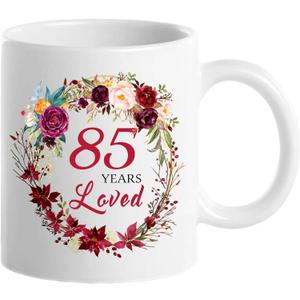 1940 85th Birthday Gifts for Women, Birthday Gifts for Women Turning 85 years old, 85th Bday Gifts Ideas, Mothers Day Christmas Gifts for Mom, Grandma, Aunt, Wife, Sister, 85 Years Loved Mug