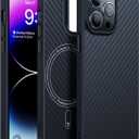 TORRAS Upgraded Stronger Magnetic for iPhone 14 Pro Case, 12 FT Military Grade Drop Tested, Compatible with MagSafe, Scratch Resistant for iPhone 14 Pro Phone Case, Aramid Fiber Back/Black Edge