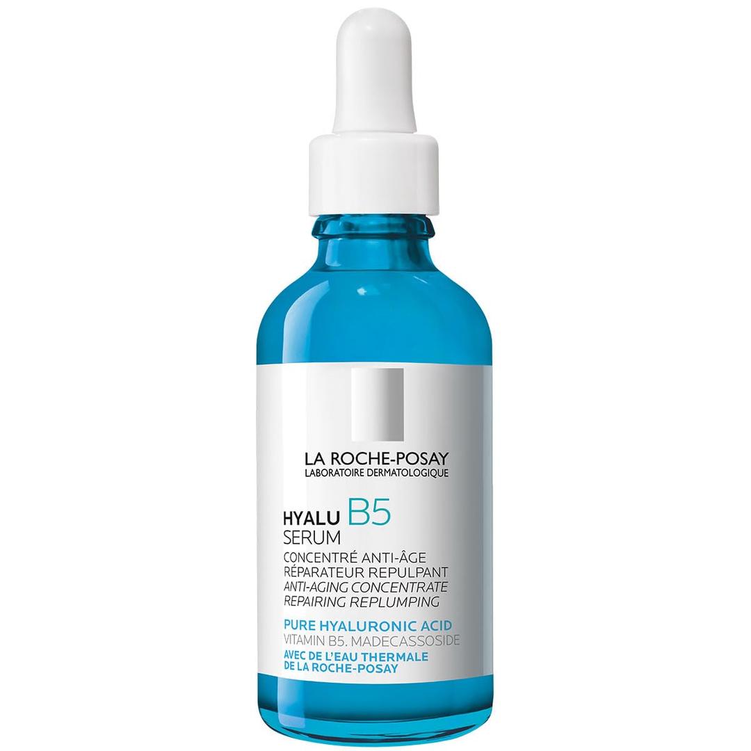 La Roche-Posay Hyalu B5 Pure Hyaluronic Acid Serum for Face, Vitamin B5 + Hyaluronic Acid + Madecassoside, Hydrating Serum Visibly Plumps Skin, Sensitive Skin Safe, Anti Aging, Oil-Free (1.69 Fl Oz (Pack of 1))
