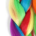 Braiding Hair Fiber Mix Four Silky Colorful Twist Braiding Hair Rainbow Colors Extensions Synthetic