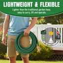 Garden Hose 25 ft NON-EXPANDABLE Water Hose, Flexible & Lightweight Kink Resistant Hybrid Hose, Leak-Proof Heavy Duty, Super Durable Fabric with 3/4" Solid Brass Connectors