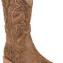 ROPER Kids Boys Scout Square Toe Casual Boots Mid Calf, Size US 4
