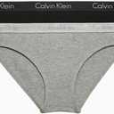 Calvin Klein Women's Motive Cotton Multipack Bikini Panty (Black/Gray Heather), S