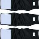 Teamoy 3 Pack Male Dog Diaper Wrap, Washable Puppy Belly Bands, Super-Absorbent and Comfortable(M,13"-16" Waist,Black)