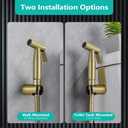 BARROCK Handheld Bidet Sprayer for Toilet, Stainless Steel Metal Made Baby Cloth Diaper Spraying Kit, Bathroom Toilet Bidet Attachment Set for Bathing Pets and Feminine Hygiene, Brushed Brass Gold