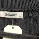 COOFANDY Mens Polo Sweater Long Sleeve Classic Twisted Knitted Pullover (Black, XL)