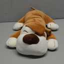 Niuniu Daddy 15" 1.9 Pound Weighted Stuffed Animals Brown Puppy Plush Toy Pillow - Kawaii Stuffed Animal for Kids, Toddlers & Teens - Soft Room Decor