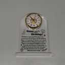 Ornalrist 50th Birthday Gifts for Men Women Glass Keepsake with Clock Ornament