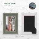 XUANLUO 3 Pack 4x6 Inch Picture Frames Farmhouse Rustic Vintage Distressed Wood Grain Photo Frame with HD plastic cover for Table Top Display and Wall Hanging