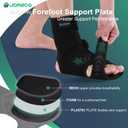 Drop Foot Brace Built-in Forefoot Support Plate, AFO Foot Drop Brace for Walking, Foot Drop Brace for Sleeping, Adjustable Foot Drop Orthosis (Right, Large)