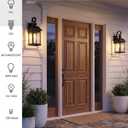 FEMILA 21" Outdoor Wall Light Fixture, 2 Pack Modern Outdoor Wall Sconce, Rust-Proof Waterproof Wall Light with Seeded Glass, Ideal for Porch, Patio, Entryway, Garage, 4FD54B2-2PK BK