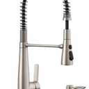 KOHLER K-R22745-SD-VS Semi-Professional Kitchen Faucet with Soap Dispenser/Lotion Dispenser, Commercial Kitchen Sink Faucet with Pull-Down Sprayhead, Vibrant Stainless