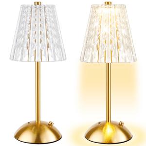 Bornerwhite 8 Pcs Cordless Table Lamp Rechargeable Touch Lamp,Gold Classic