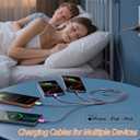 Multi Charging Cable 4ft 2Pack, 4 in 1 Charging Cable Nylon Braided Lightning iPhone Charger,Universal Charger Phone Cord with Type-C,Micro USB,IP Port for iPhone17-5/Android -Multicolor