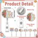 Kacctyen 24 Pcs Housekeeping Gifts Bulk 12 Thanksgiving Makeup Bag 12 Retractable Badge Reels Housekeeping Appreciation Gift for Housekeeper Cleaner Staff Team Employee Coworker Custodian