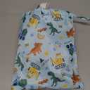 Kids Toddler Rain Suit for Boys Girls One Piece Hoodie Zipper Cartoon Waterproof Coverall Rain Jacket 1-10 Years (2-5T, Light Blue)