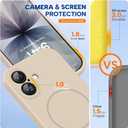 Miracase Magnetic for iPhone 17 Case, Compatible with MagSafe, Integrated Silicone Camera Control Cover, 3.0mm Thicken Shockproof Drop Protection Phone Case for 17,Sand