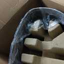 Ninestars OTT-50-19RD Open Top Office Bathroom Trash Can, 13 Gal 50L, Stainless Steel Base (D Shape, Red Lid)