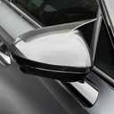 YOUTOOCAR Cow Horn Exterior Mirror Covers Side Rear View Mirror Covers Trim Compatible with Hyundai Sonata 2021-2023 Accessories (Carbon Fiber Pattern)