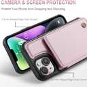 Vinich for iPhone 14 Plus Wallet Case with Card Holder, RFID Blocking Credit Slots Kickstand Shockproof Phone Cover Fit for iPhone 14 Plus 6.7" Rose Gold