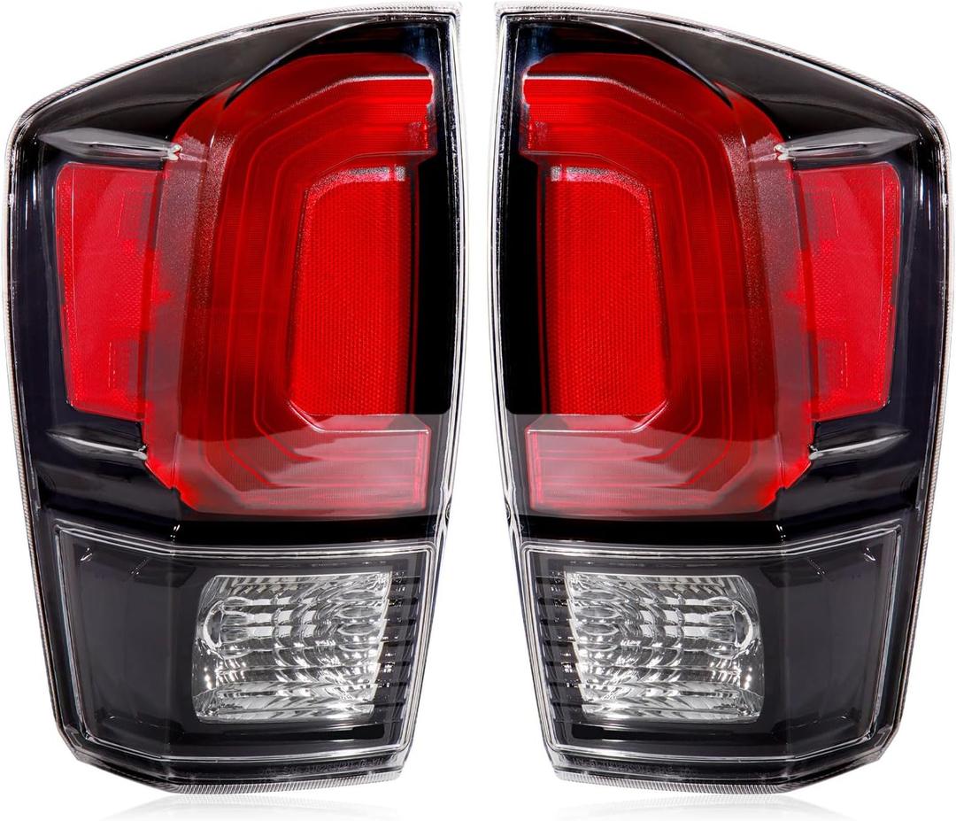 Tail Lights Assembly Compatible with 2016-2023 Tacoma Black, Rear Light Taillights Replacement # 8156004200 TO2800201 8155004200 TO2801201, 1 Pcs