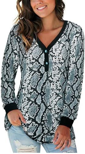 LAISHEN Women's V Neck Summer Tops Casual Henley Button Down T Shirts Tunic 2024 Size S