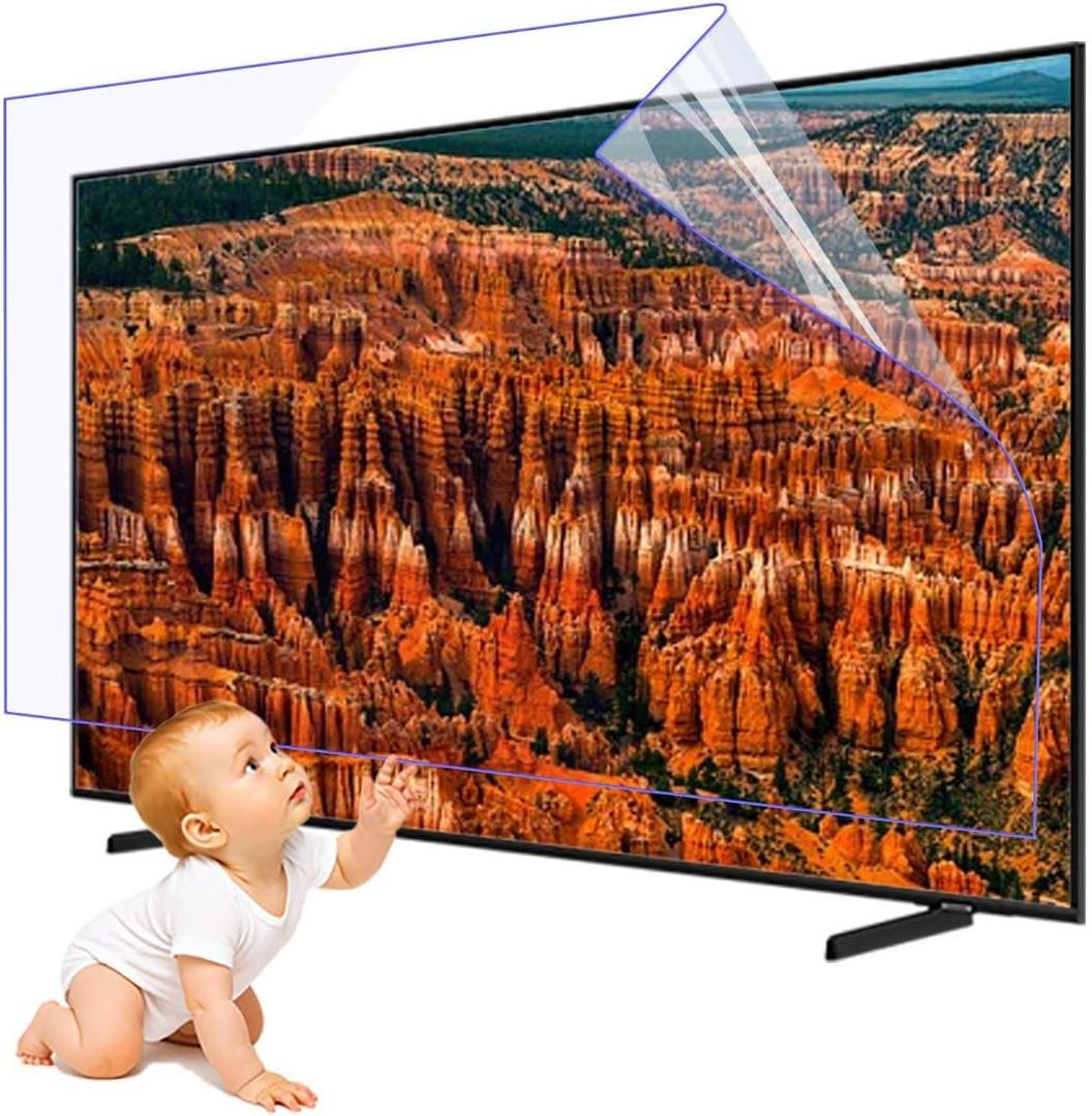 65 inch Matte Anti Glare Filter Film, Reduce Reflection Anti Blue Light TV Screen Protector, Indoor & Outdoor TV Glare Shield Screen Film, Compatible for LG/Samsung/Hisense