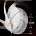 acer Wireless Gaming Headset, PS5 Headset with 2.4GHz for Ps5, Ps4, PC, Switch, Bluetooth 5.3 + 100Hrs Gaming Headphones with Noise Canceling Mic for Laptop, Mobile, Mac, 50mm Drivers (White)