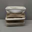 Bidtakay Small Baskets Fabric Storage [5 Pack] Beige Storage Bins 11.8 X 7.8 X 5 Inches Empty Gift Basket Decorative Storage Baskets for Shelves, Baby Clothes Storage, Bathroom(White&Beige)