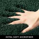 MIULEE Dark Green Bathroom Rugs, Soft Small Absorbent Microfiber Bath Rugs Non Slip Quick Dry Fluffy Bath Mats for Bathroom Floor Tub Showers, Machine Washable, 16x24 Inch