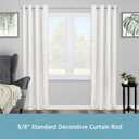 Kenney Kendall Knob Window Curtain Rod, Adjustable 30 to 86 Inch Extendable Rod Set, Brushed Nickel